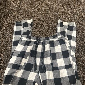Plaid Black and White Pajama Pants